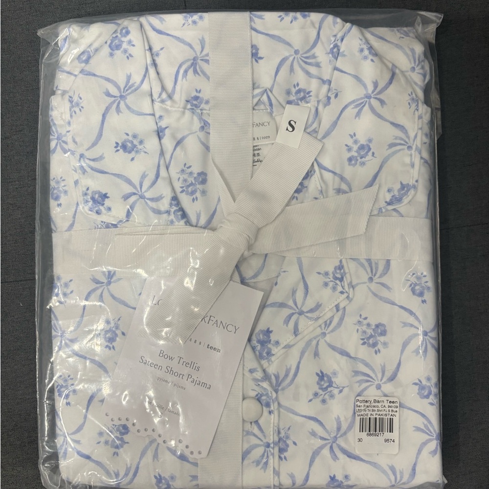LoveShackFancy Floral Trellis Sateen Pajama Set